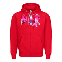 Red Medical Laboratory Technician Breast Cancer Zipper Hoodie - texasbilliewilder