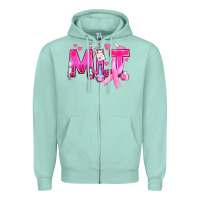 Seafoam Medical Laboratory Technician Breast Cancer Zipper Hoodie - texasbilliewilder