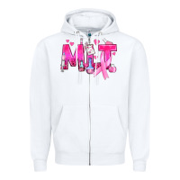 White Medical Laboratory Technician Breast Cancer Zipper Hoodie - texasbilliewilder