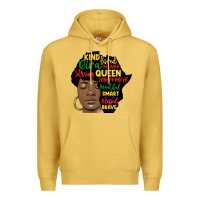 Antique Gold black woman africa silhouette Premium Hoodie - MaliasSmallBusiness