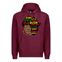 Burgundy black woman africa silhouette Premium Hoodie - MaliasSmallBusiness