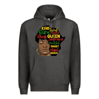 Charcoal Heather black woman africa silhouette Premium Hoodie - MaliasSmallBusiness