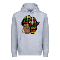 Heather Grey black woman africa silhouette Premium Hoodie - MaliasSmallBusiness