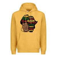 Mustard black woman africa silhouette Premium Hoodie - MaliasSmallBusiness