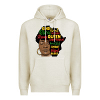 Oatmeal Heather black woman africa silhouette Premium Hoodie - MaliasSmallBusiness