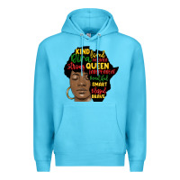 Ocean Blue black woman africa silhouette Premium Hoodie - MaliasSmallBusiness