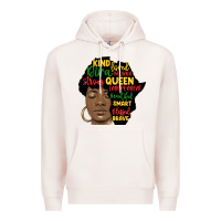 Pale Pink black woman africa silhouette Premium Hoodie - MaliasSmallBusiness