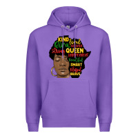 Purple black woman africa silhouette Premium Hoodie - MaliasSmallBusiness