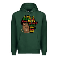 Sports Green black woman africa silhouette Premium Hoodie - MaliasSmallBusiness