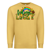 Antique Gold feeling lucky with coins Premium Sweatshirt - AdoDesignShop