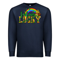 Navy feeling lucky with coins Premium Sweatshirt - AdoDesignShop