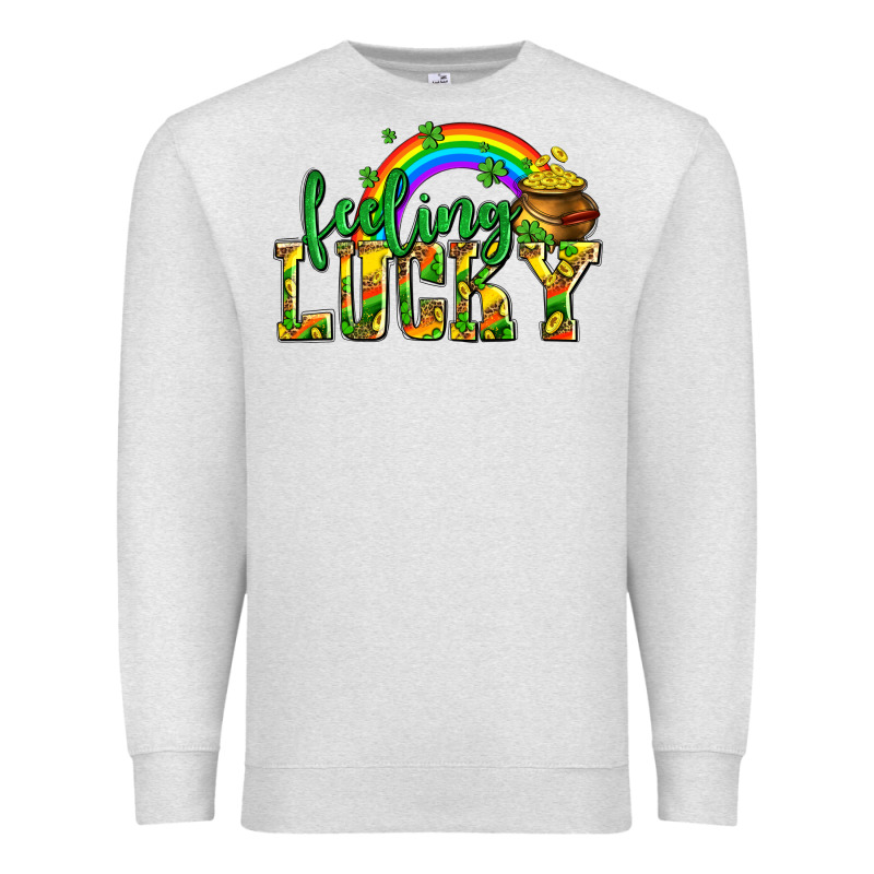 Feeling Lucky With Coins Premium Sweatshirt by AdoDesignShop | Teevron