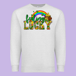 Feeling Lucky With Coins Premium Sweatshirt Designed By Adodesignshop