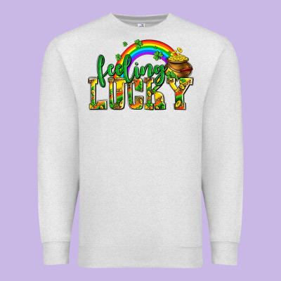 Feeling Lucky With Coins Premium Sweatshirt Designed By Adodesignshop