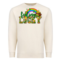 Sandshell feeling lucky with coins Premium Sweatshirt - AdoDesignShop