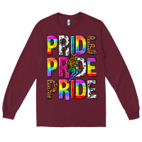 Burgundy pride pride pride Long Sleeve Tee - texasbilliewilder