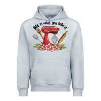 Heather Grey life is what you bake it Urban Hoodie - MaliasSmallBusiness