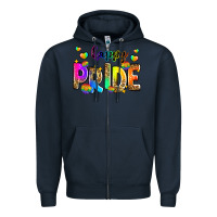Navy happy pride Zipper Hoodie - Zillion Design Studio