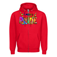 Red happy pride Zipper Hoodie - Zillion Design Studio
