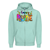 Seafoam happy pride Zipper Hoodie - Zillion Design Studio