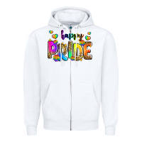 White happy pride Zipper Hoodie - Zillion Design Studio