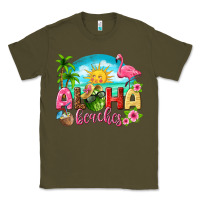 Army Green aloha beaches Classic Tee - texasbilliewilder