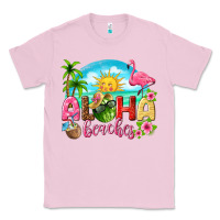 Bubblegum Pink aloha beaches Classic Tee - texasbilliewilder