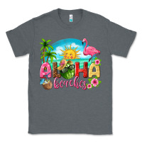 Charcoal Heather aloha beaches Classic Tee - texasbilliewilder