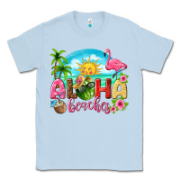 Dusty Blue aloha beaches Classic Tee - texasbilliewilder