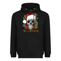 Black feliz navidad skull cactus Heavyweight Hoodie - JahusDesignShop