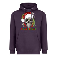 Plum feliz navidad skull cactus Heavyweight Hoodie - JahusDesignShop