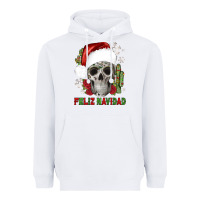 White feliz navidad skull cactus Heavyweight Hoodie - JahusDesignShop