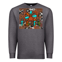 Charcoal Heather thankful turkey png Premium Sweatshirt - JahusDesignShop