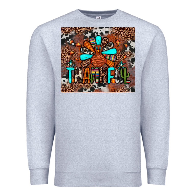 Thankful Turkey Png Premium Sweatshirt by JahusDesignShop | Teevron