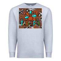 Heather Grey thankful turkey png Premium Sweatshirt - JahusDesignShop