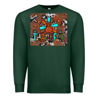 Sports Green thankful turkey png Premium Sweatshirt - JahusDesignShop