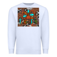 White thankful turkey png Premium Sweatshirt - JahusDesignShop
