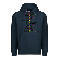 Navy black history Premium Hoodie - MaliasSmallBusiness