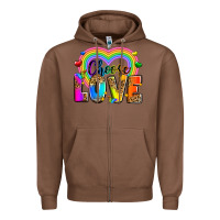 Chestnut Choose love Zipper Hoodie - Zillion Design Studio