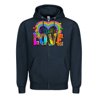 Navy Choose love Zipper Hoodie - Zillion Design Studio