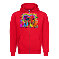Red Choose love Zipper Hoodie - Zillion Design Studio