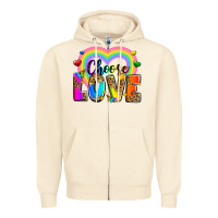 Sandshell Choose love Zipper Hoodie - Zillion Design Studio