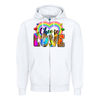 White Choose love Zipper Hoodie - Zillion Design Studio