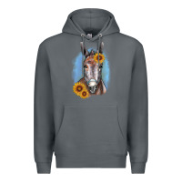 Rock Sunflower Donkey Premium Hoodie - RanaPortraitStore