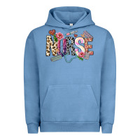 Pigment Pebble Blue nurse Urban Hoodie - NancyCooperArtShop