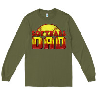 Army Green softball dad Long Sleeve Tee - Zillion Design Studio