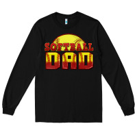 Black softball dad Long Sleeve Tee - Zillion Design Studio