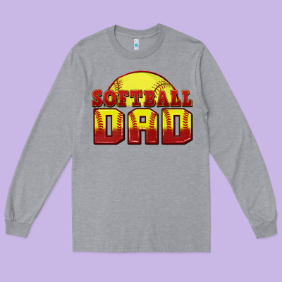 Long Sleeve Tee softball dad