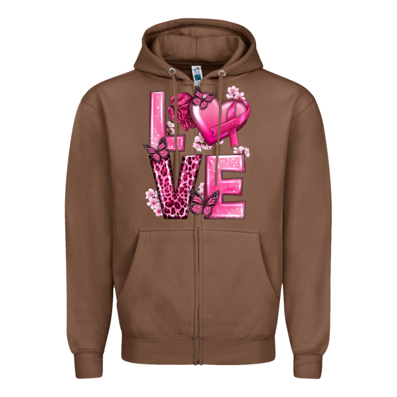 Love Cancer With Heart Zipper Hoodie by texasbilliewilder | Teevron