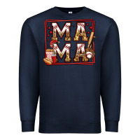 Navy baseball mama Premium Sweatshirt - Jasminsmagicworld